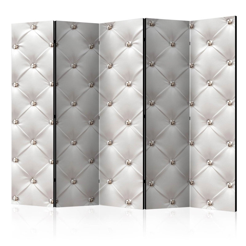 5-delad ljuddämpande rumsavdelare – White elegance – produktbild