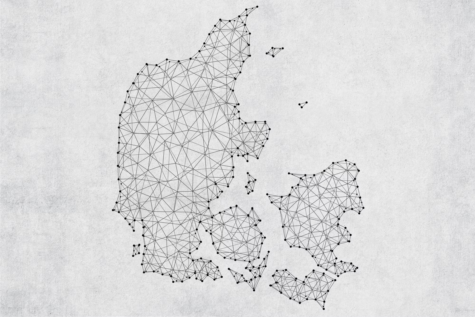 Ljuddämpande anslagstavla - Geometric land (60x40cm)