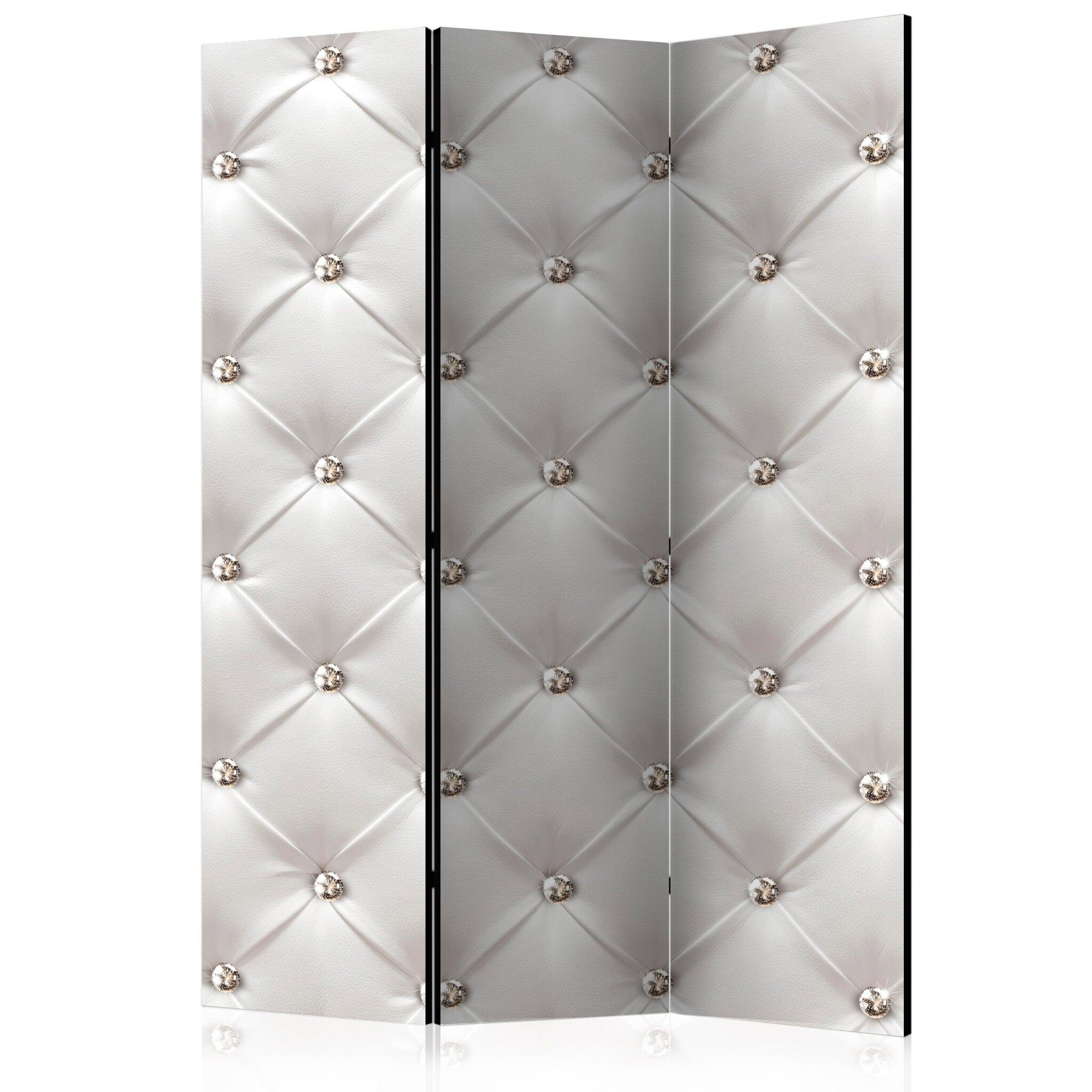 3-delad ljuddämpande rumsavdelare – White Elega (135x172cm)