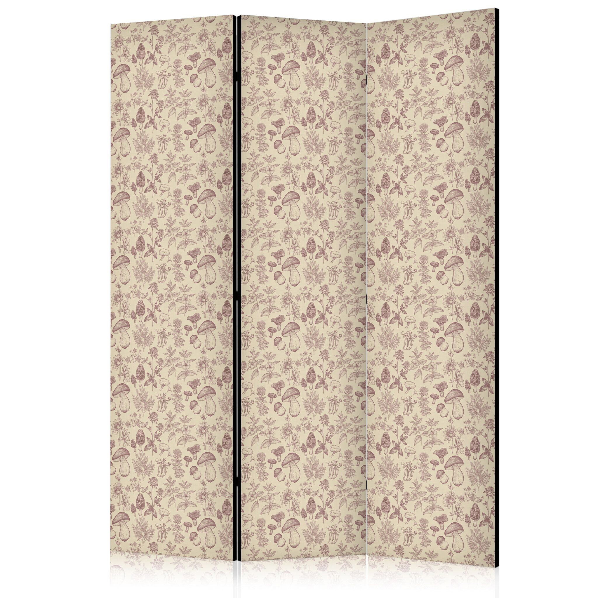 3-delad ljuddämpande rumsavdelare – Beige Natur (135x172cm)