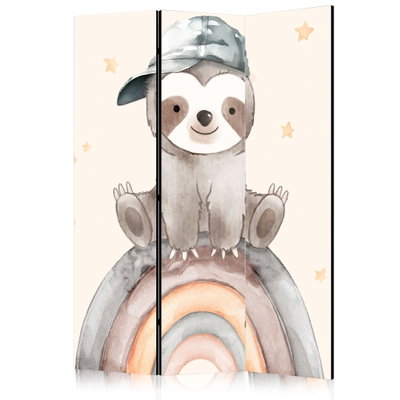 3-delad ljuddämpande rumsavdelare – Happy Sloth – produktbild