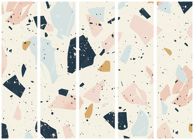 5-delad ljuddämpande rumsavdelare – Terrazzo with – produktbild från leverantören