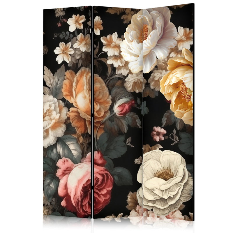 3-delad ljuddämpande rumsavdelare – Floristry V – produktbild