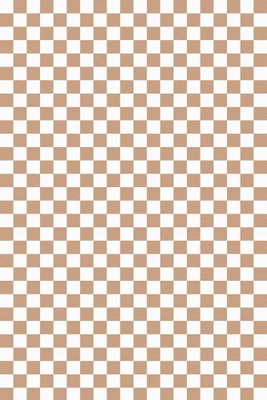 Checkerboard pattern brown – motivvy. Små jämnstora vita och ljusbruna rutor bildar ett tätt och regelbundet schackmönster.