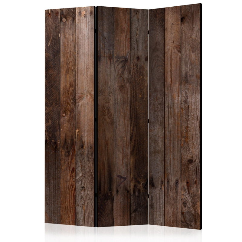 3-delad ljuddämpande rumsavdelare – Wooden Hut – produktbild
