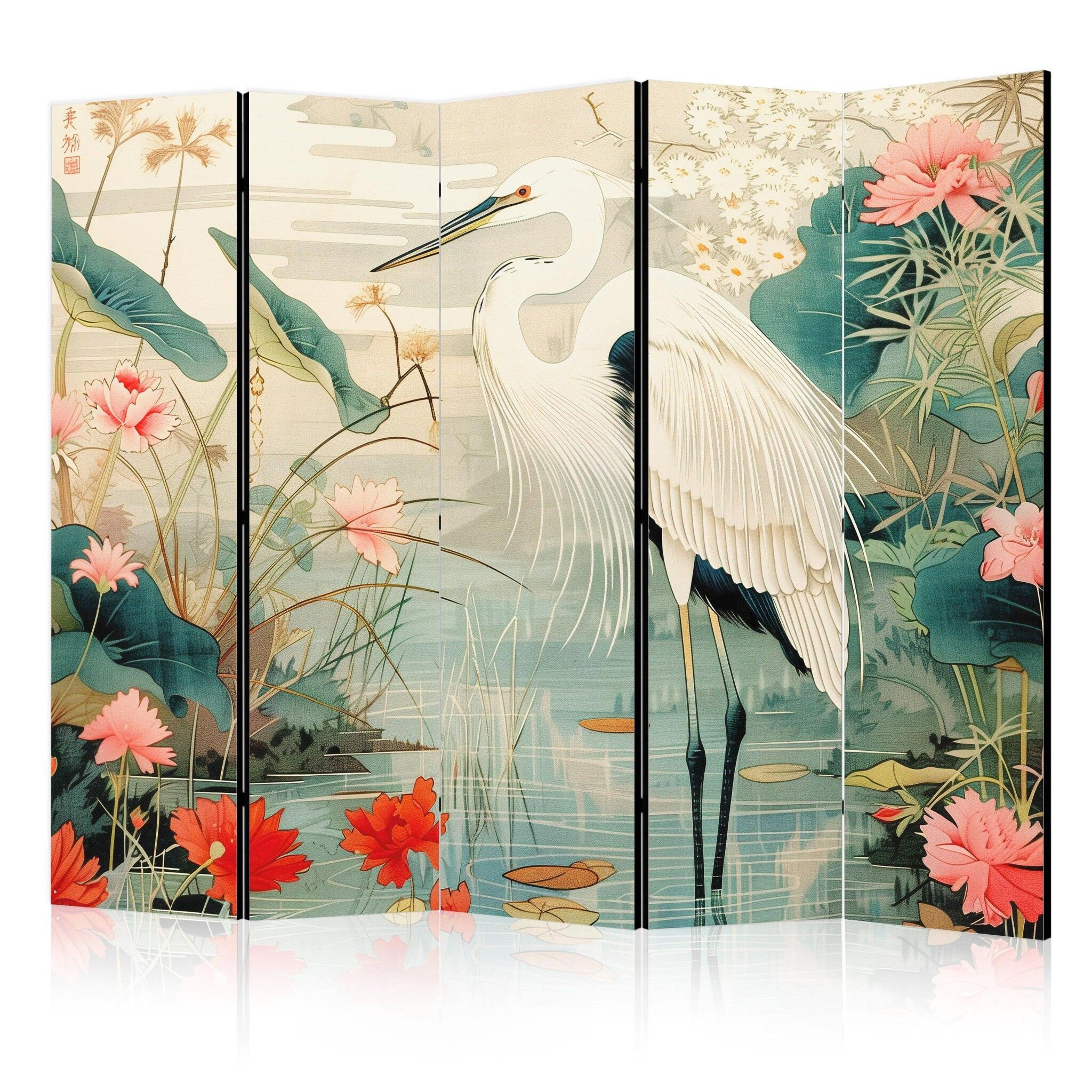 5-delad ljuddämpande rumsavdelare – By an asian (225x172cm)