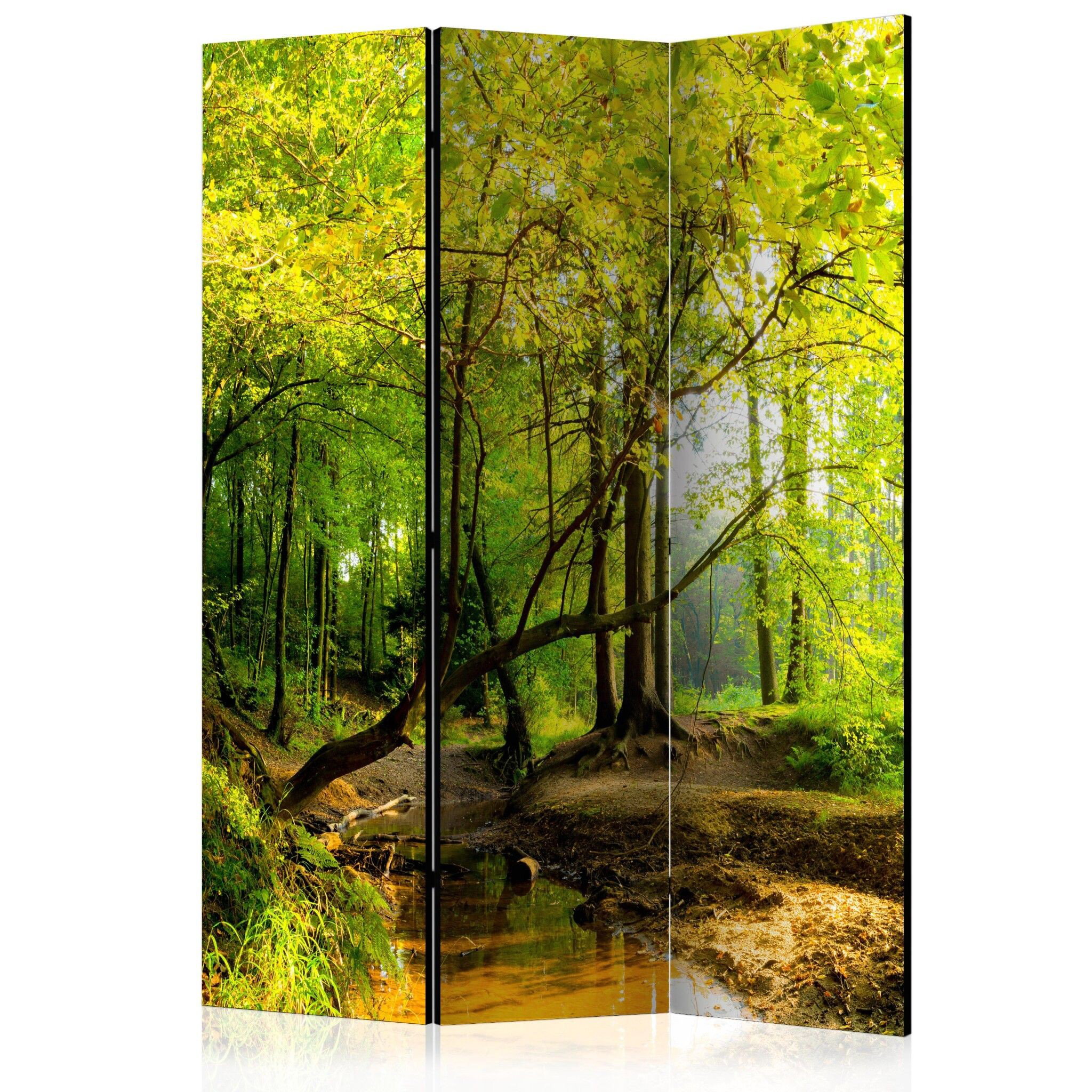 3-delad ljuddämpande rumsavdelare – Forest Clea (135x172cm)