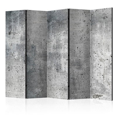 5-delad ljuddämpande rumsavdelare – Fresh concrete – produktbild