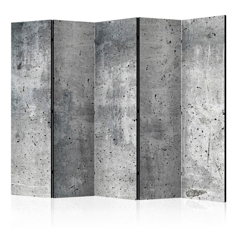 5-delad ljuddämpande rumsavdelare – Fresh concrete – produktbild