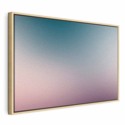Nostalgic gradient gradient – naturfärgad ram. Diffusa färgfält i turkost, rosa, grått och violett övergår mjukt i varandra.