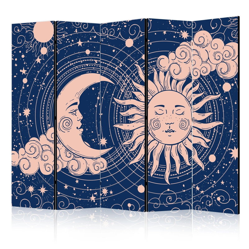 5-delad ljuddämpande rumsavdelare – Cosmic harmony – produktbild