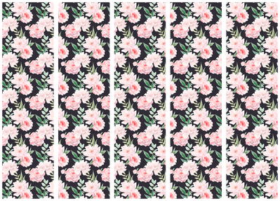 5-delad ljuddämpande rumsavdelare – Peonies - pink – produktbild från leverantören