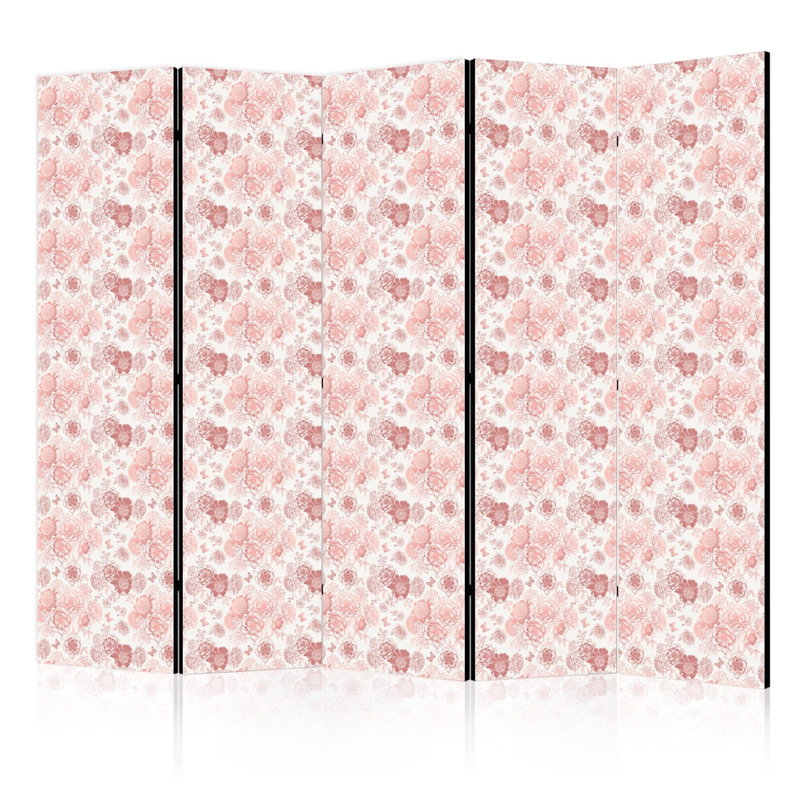 5-delad ljuddämpande rumsavdelare – Pink – produktbild