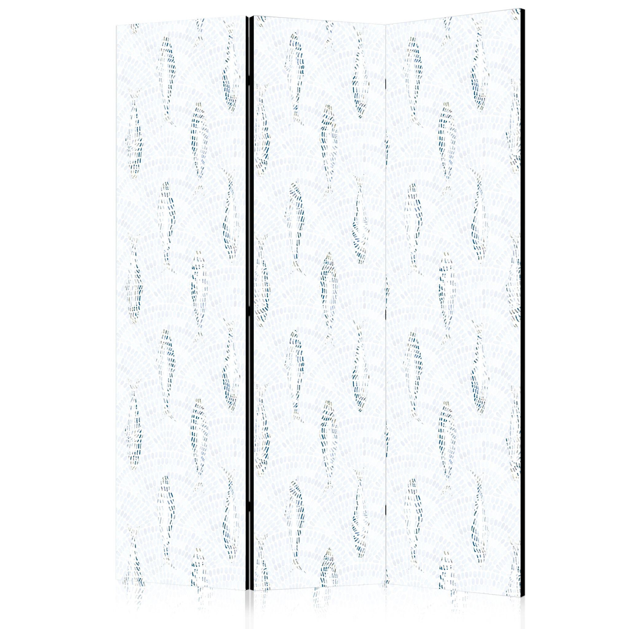 3-delad ljuddämpande rumsavdelare – Delicate Bl (135x172cm)