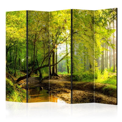 5-delad ljuddämpande rumsavdelare – Forest – produktbild