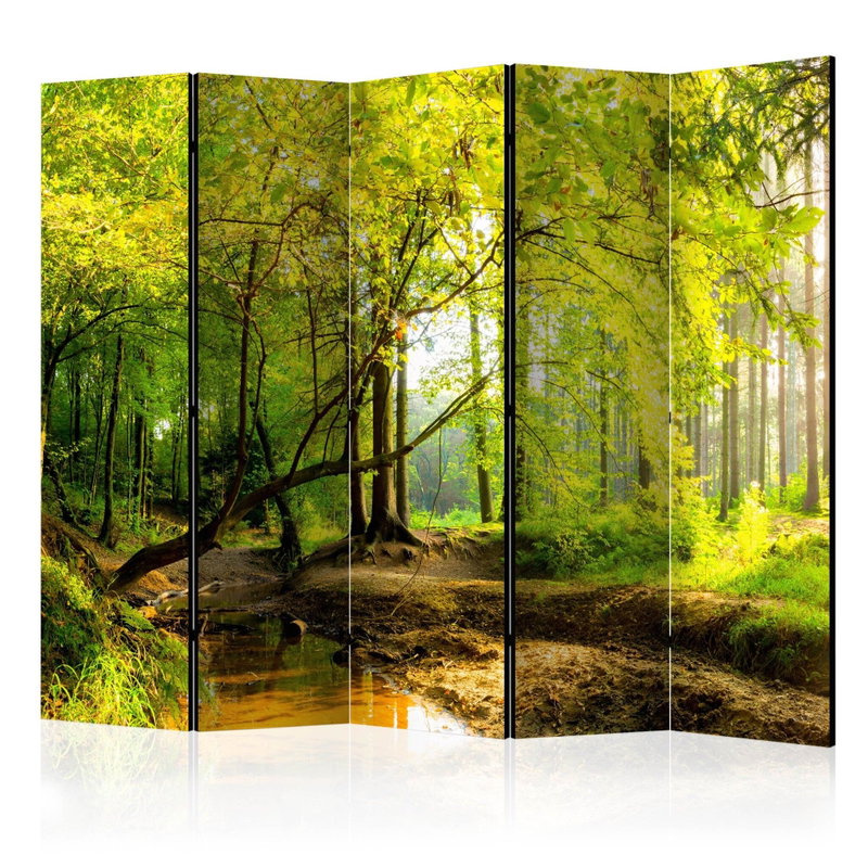 5-delad ljuddämpande rumsavdelare – Forest – produktbild