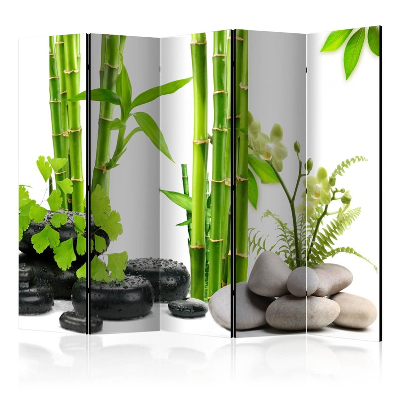 5-delad ljuddämpande rumsavdelare – Bamboos and – produktbild