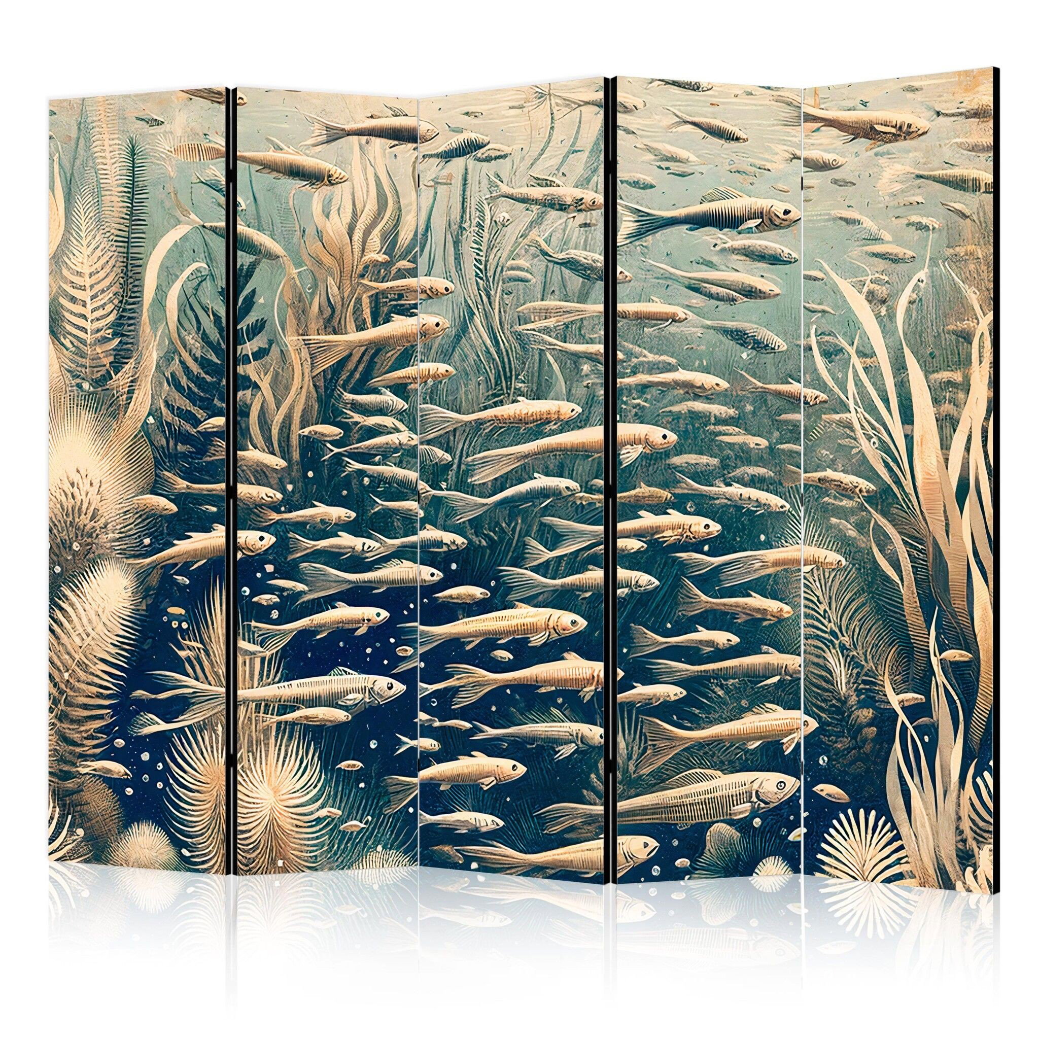 5-delad ljuddämpande rumsavdelare – Life in the (225x172cm)
