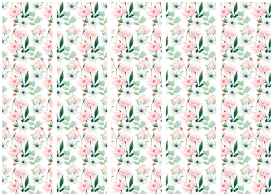 5-delad ljuddämpande rumsavdelare – Peonies - pink – produktbild från leverantören