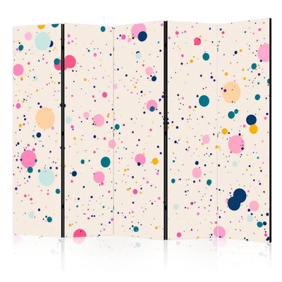 5-delad ljuddämpande rumsavdelare – Dots - spots – produktbild