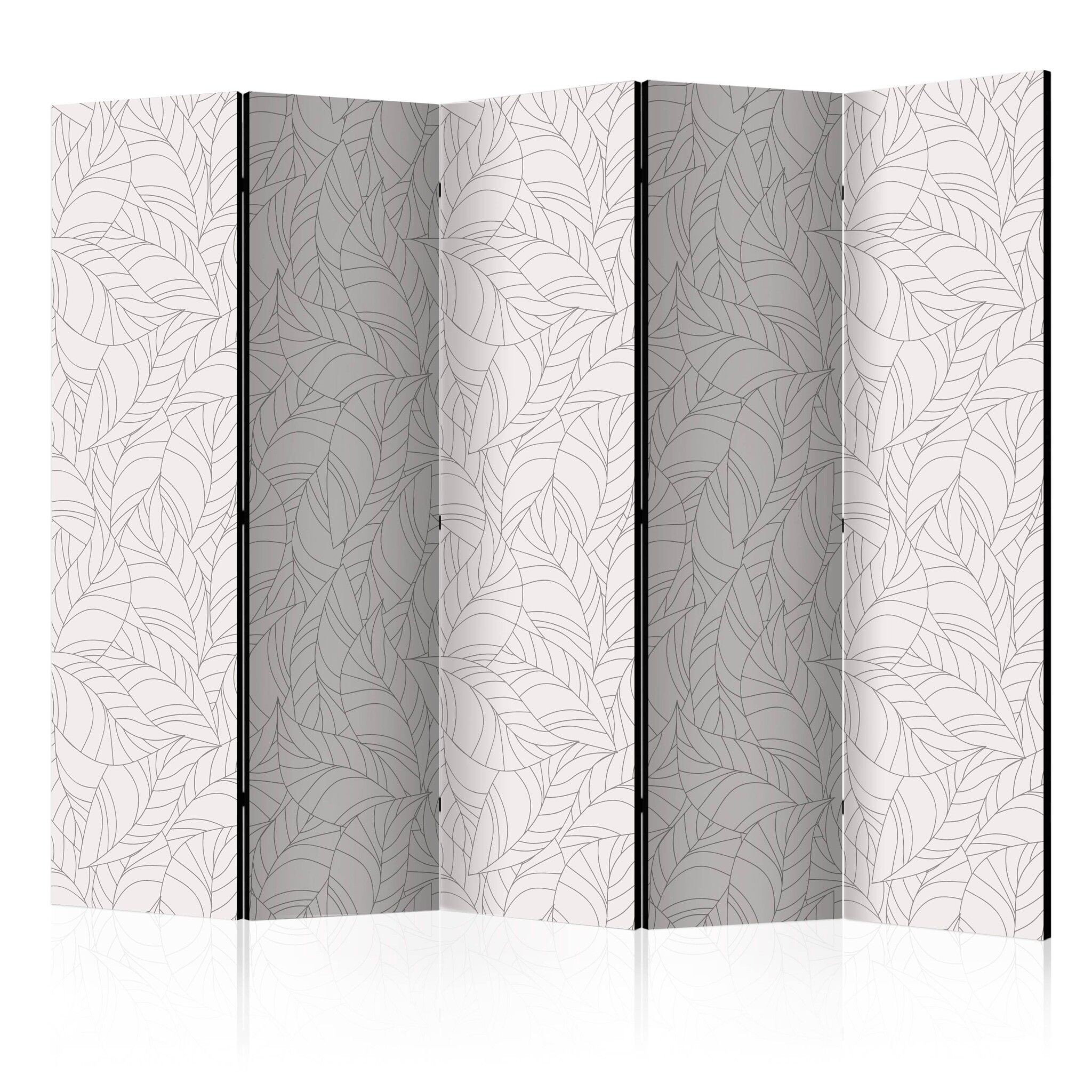 5-delad ljuddämpande rumsavdelare – Colourless (225x172cm)