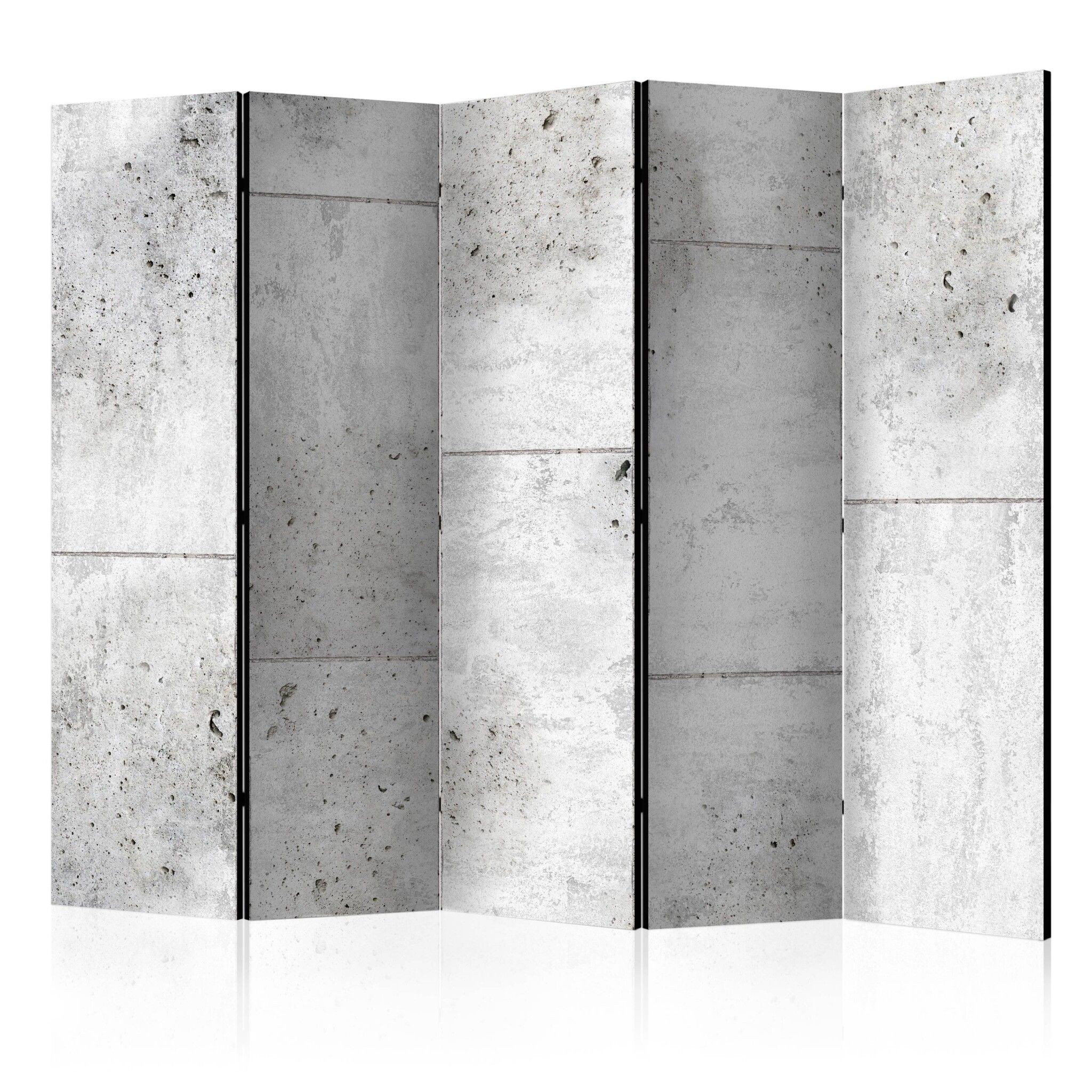 5-delad ljuddämpande rumsavdelare – Concretum (225x172cm)