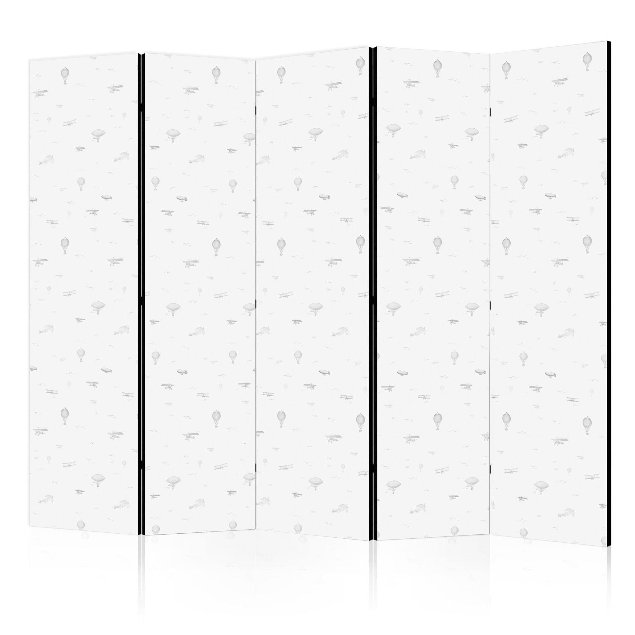 5-delad ljuddämpande rumsavdelare – Drawing (225x172cm)