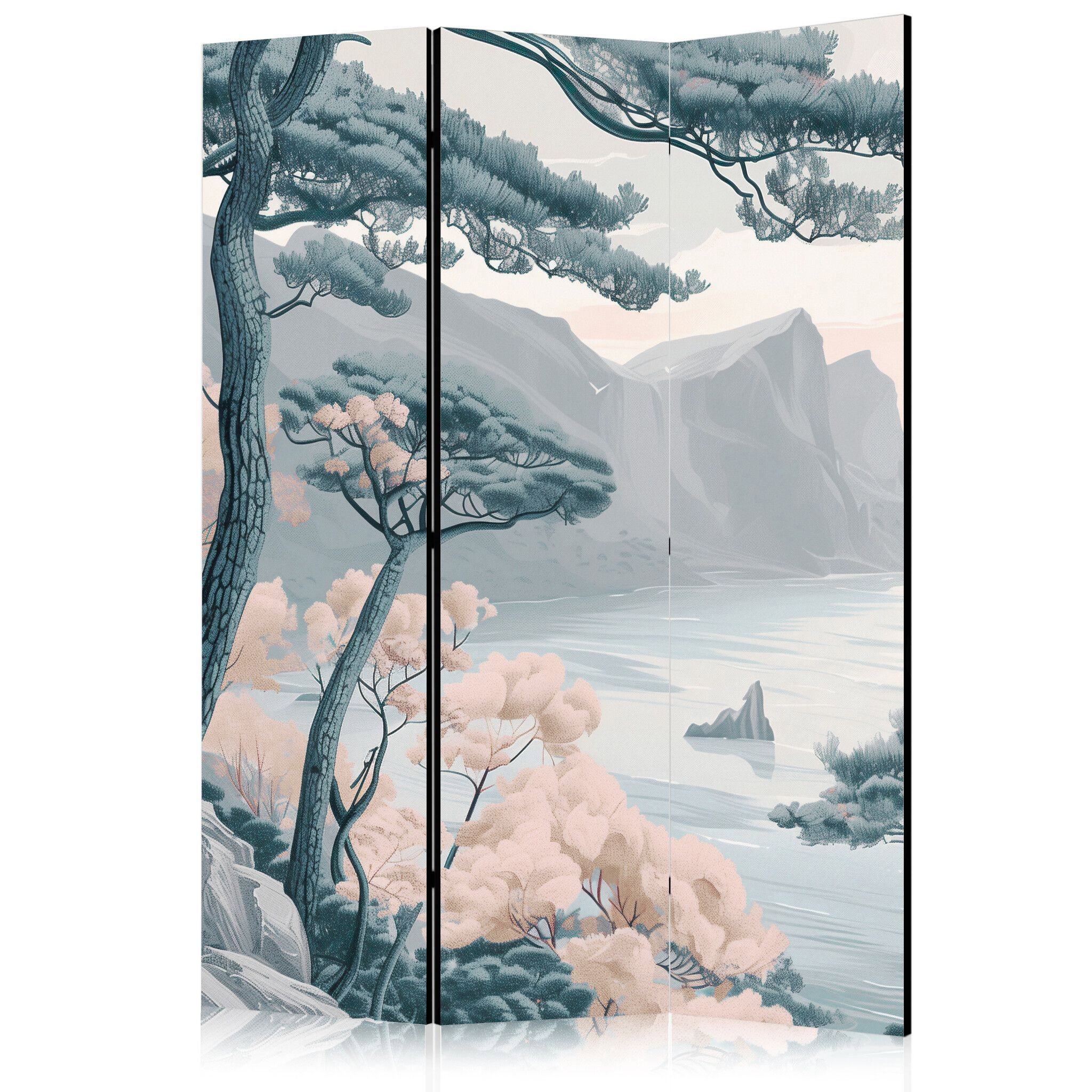 3-delad ljuddämpande rumsavdelare – Mountainous (135x172cm)