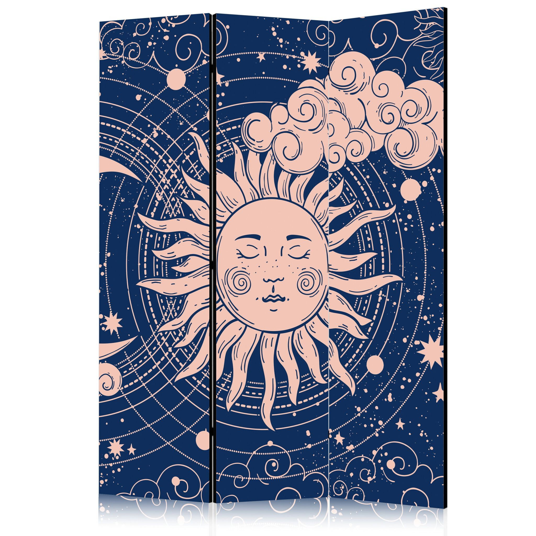 3-delad ljuddämpande rumsavdelare – Cosmic Harm (135x172cm)
