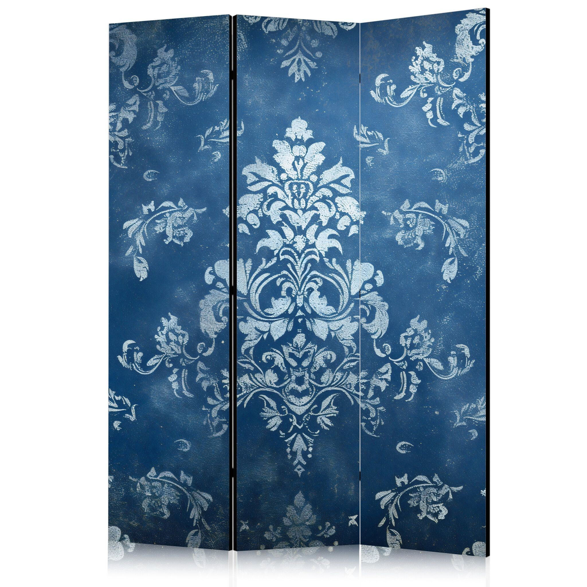 3-delad ljuddämpande rumsavdelare – Retro Ornam (135x172cm)