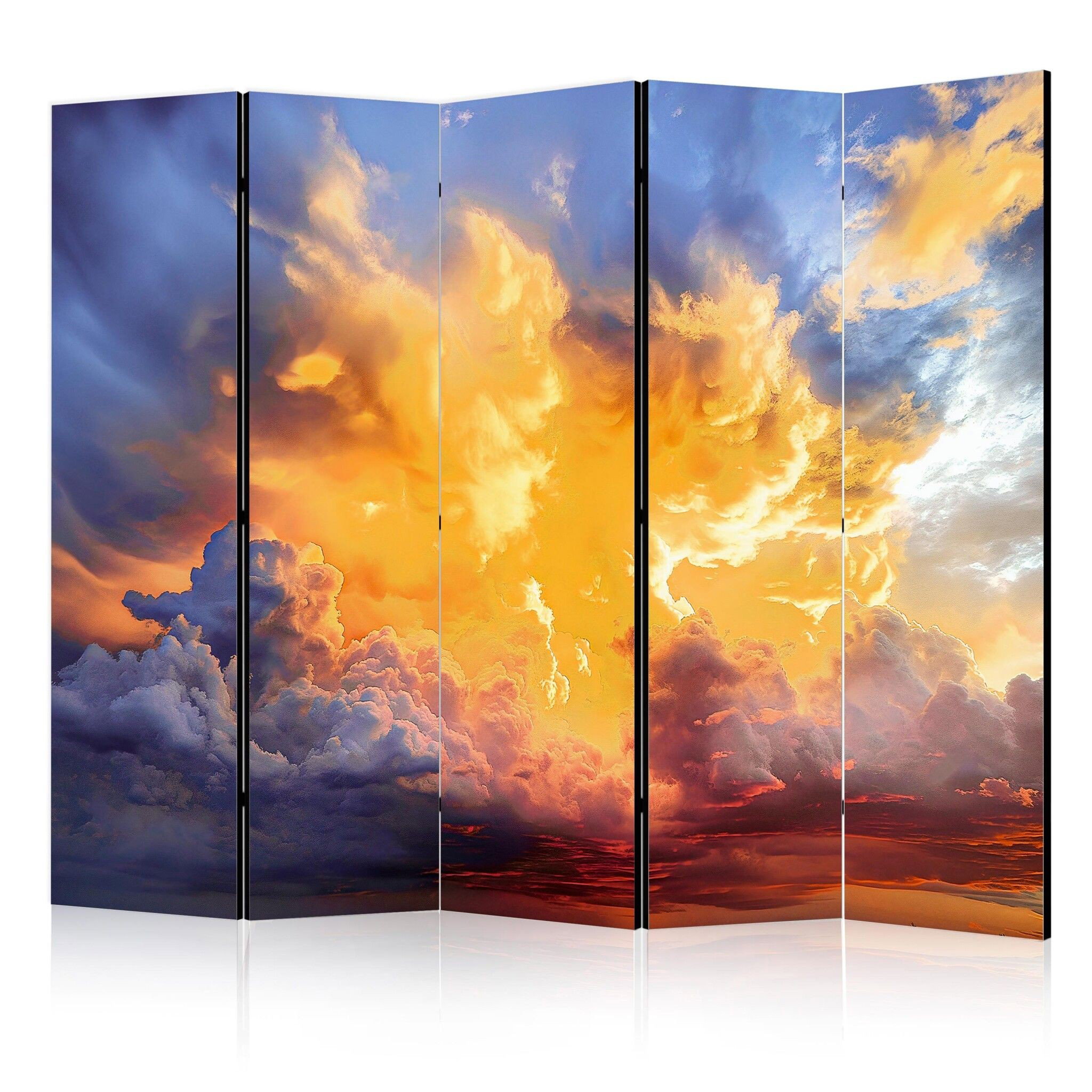 5-delad ljuddämpande rumsavdelare – Beautiful (225x172cm)