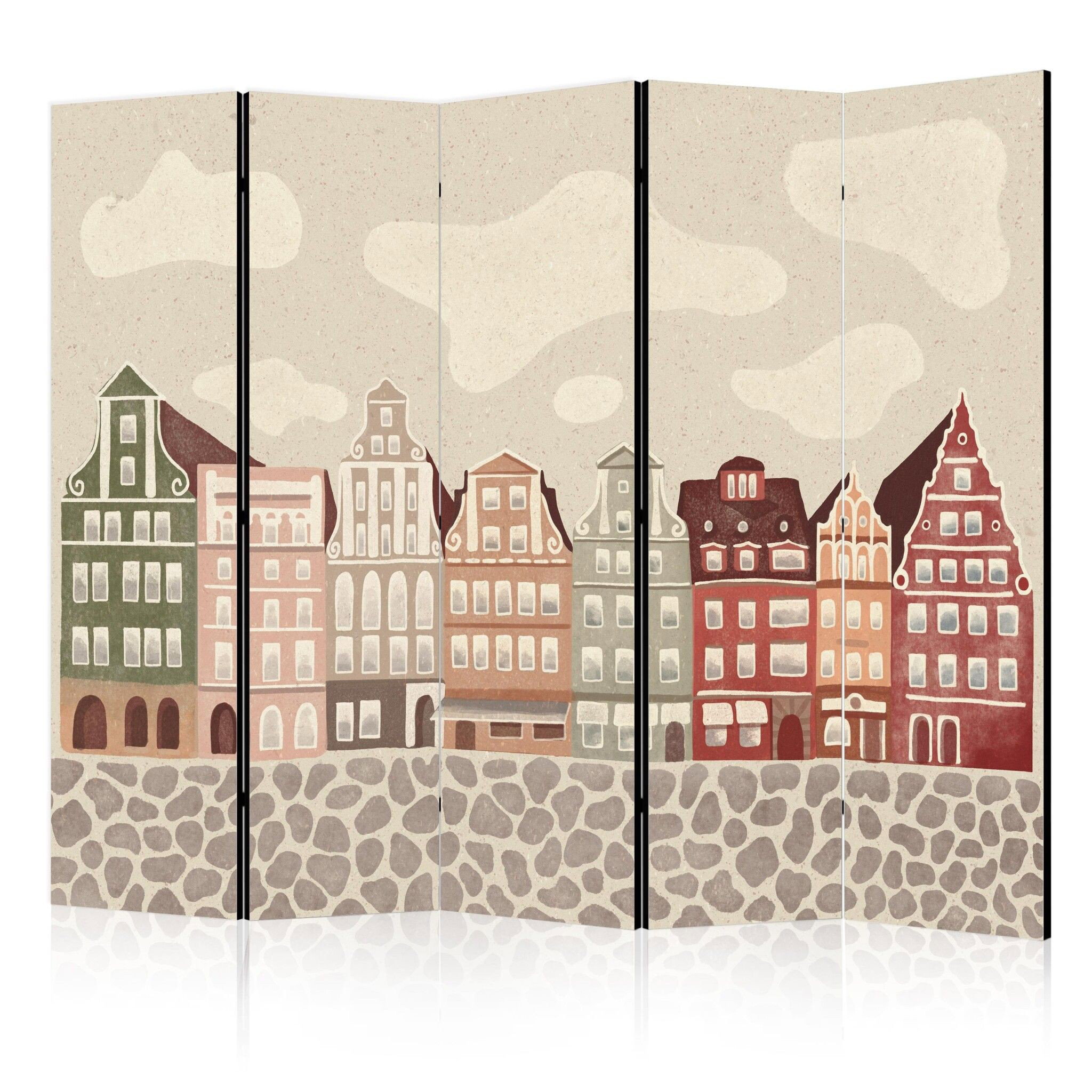 5-delad ljuddämpande rumsavdelare – Salt square (225x172cm)