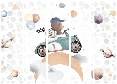 5-delad ljuddämpande rumsavdelare – Galactic races – produktbild från leverantören