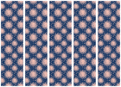 5-delad ljuddämpande rumsavdelare – Sunny patterns – produktbild från leverantören