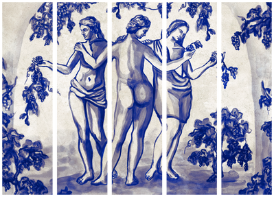 5-delad ljuddämpande rumsavdelare – Three graces – produktbild från leverantören