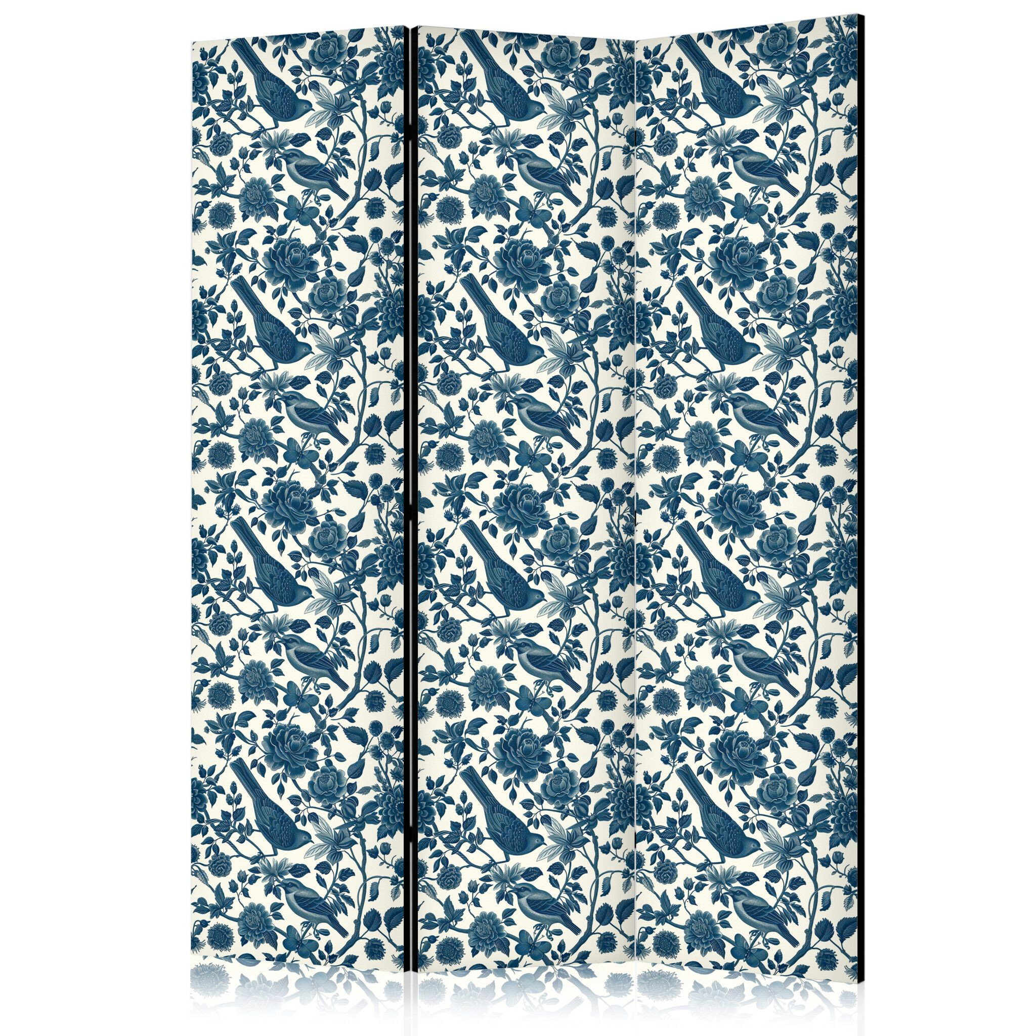 3-delad ljuddämpande rumsavdelare – Rose Vines (135x172cm)