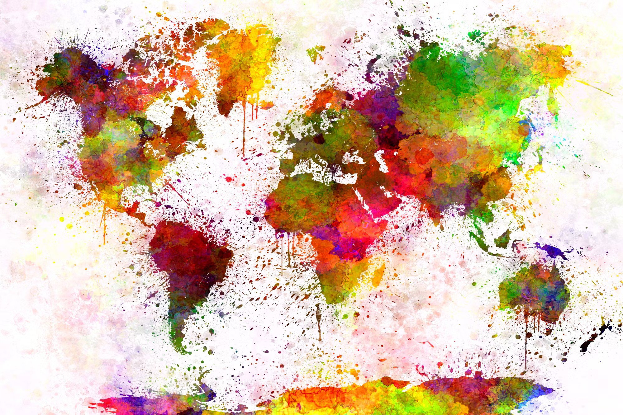 Ljuddämpande anslagstavla - Artistic world (60x40cm)
