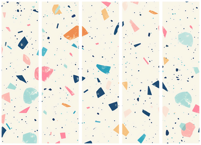 5-delad ljuddämpande rumsavdelare – Terrazzo with – produktbild från leverantören