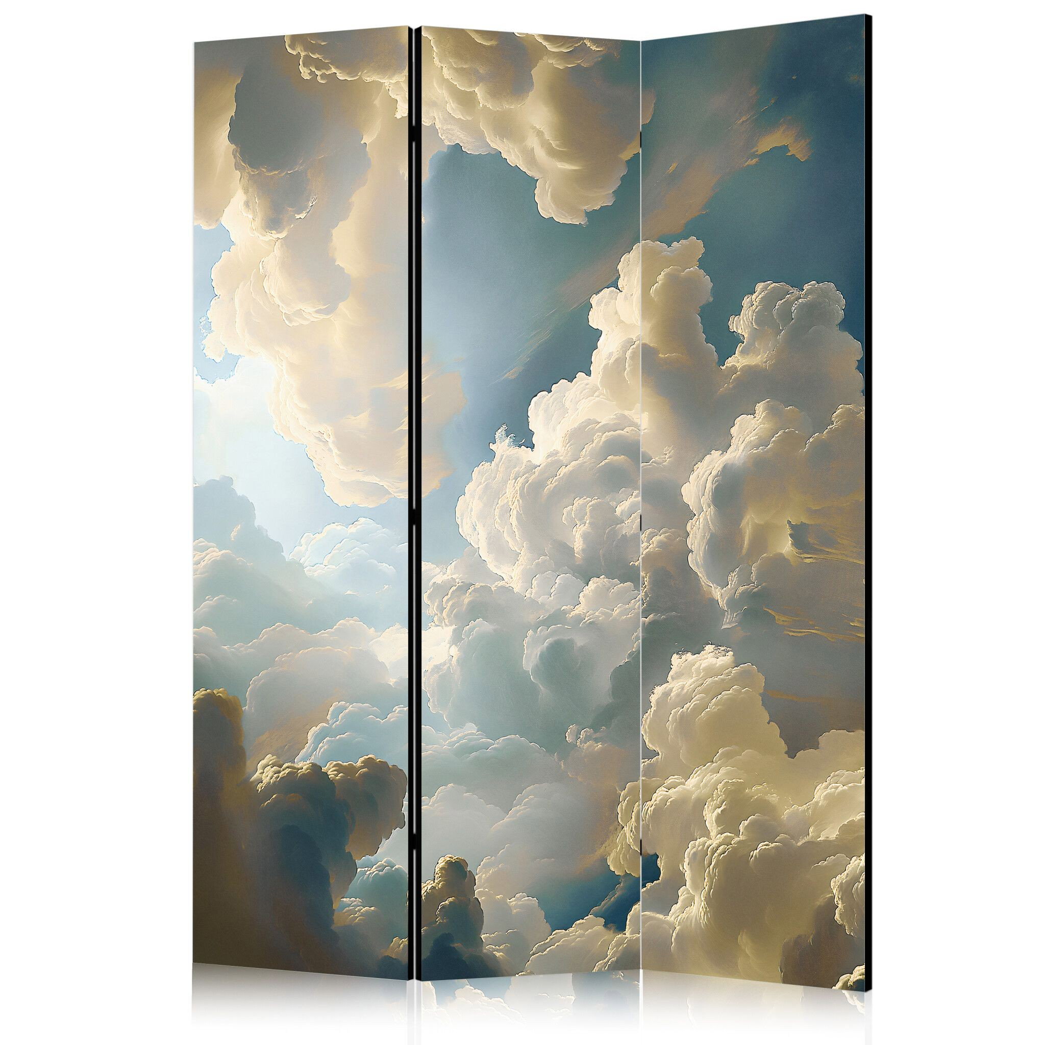 3-delad ljuddämpande rumsavdelare – Sun Shadows (135x172cm)
