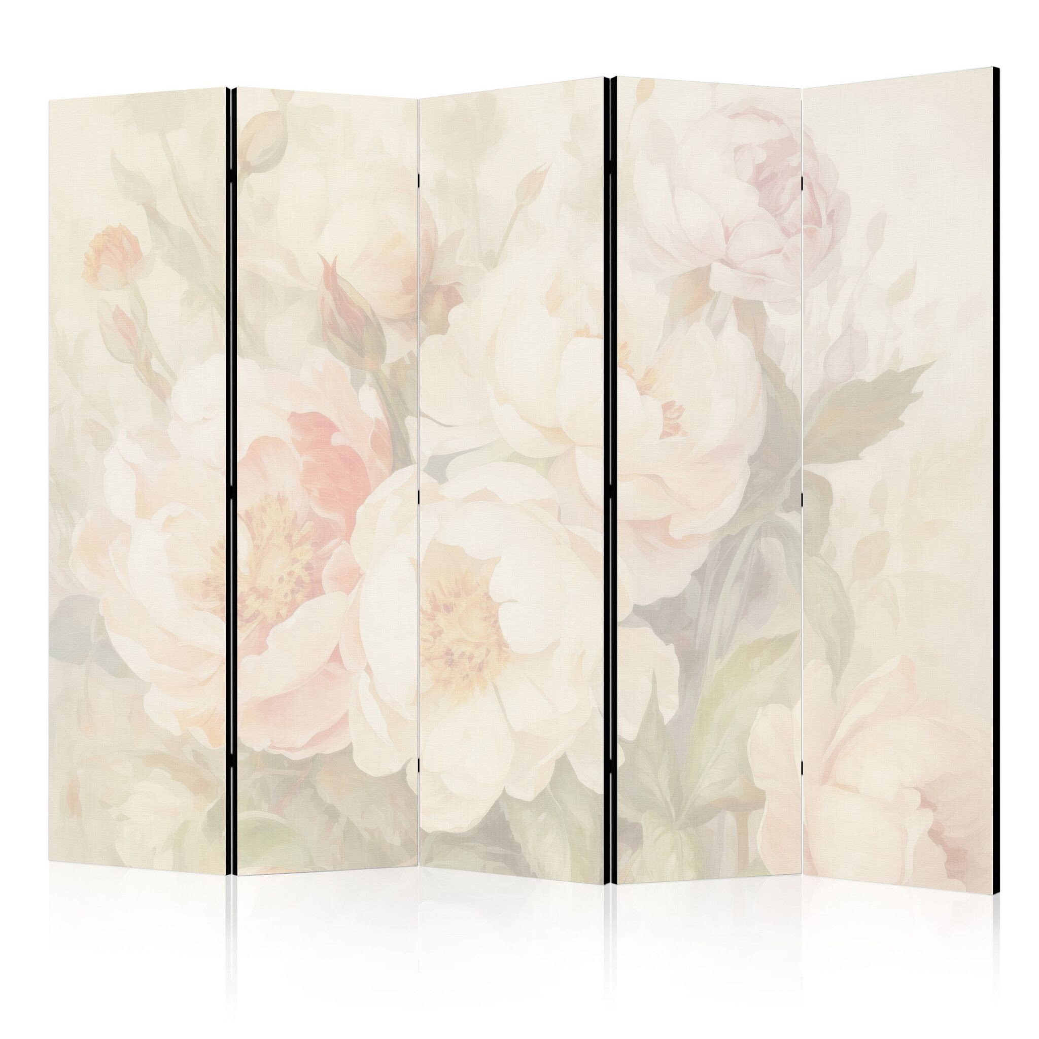 5-delad ljuddämpande rumsavdelare – Blooming (225x172cm)