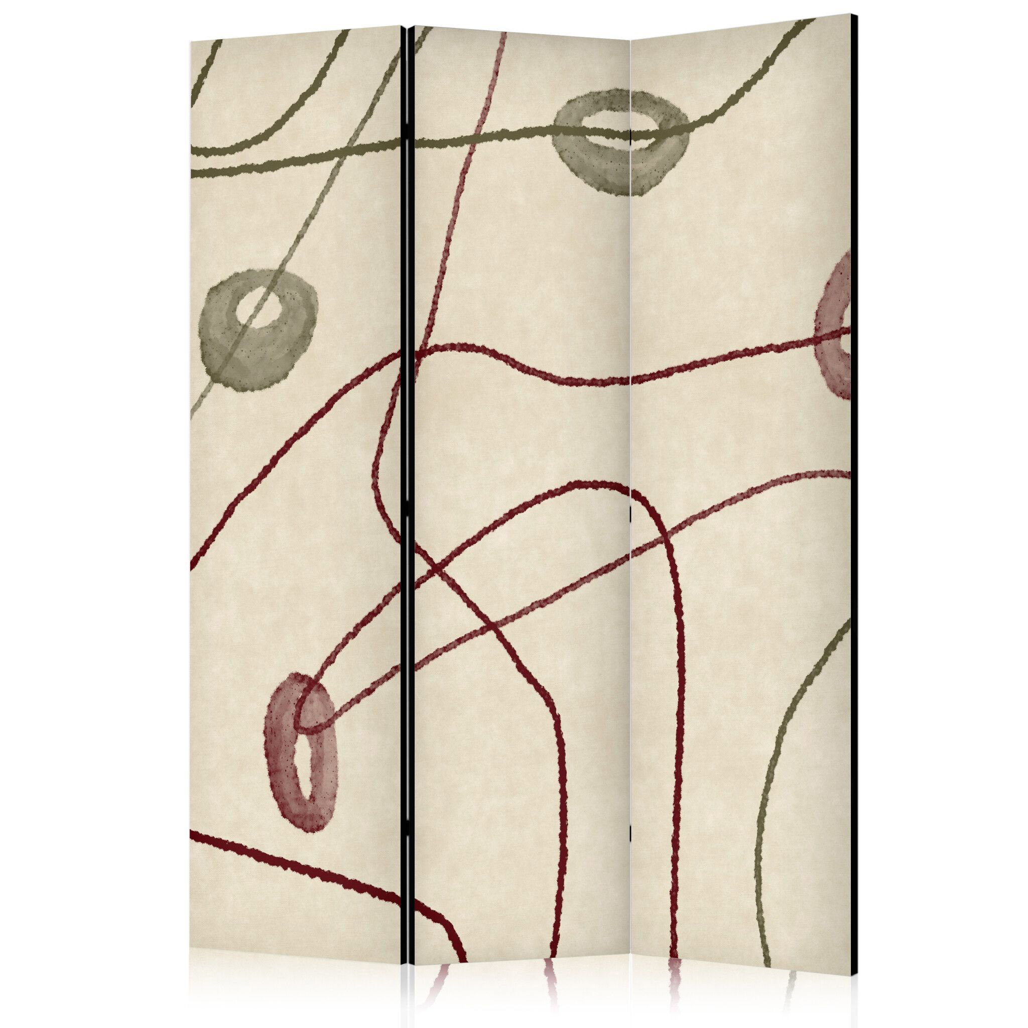 3-delad ljuddämpande rumsavdelare – Labyrinth B (135x172cm)
