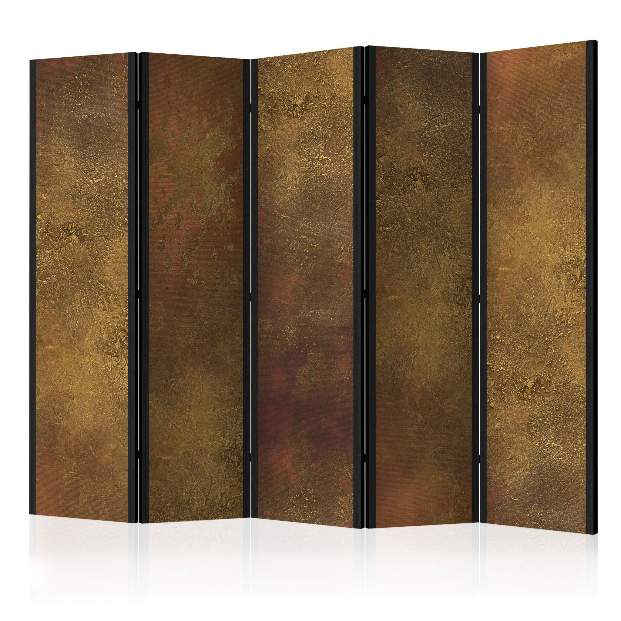 5-delad ljuddämpande rumsavdelare – Golden (225x172cm)
