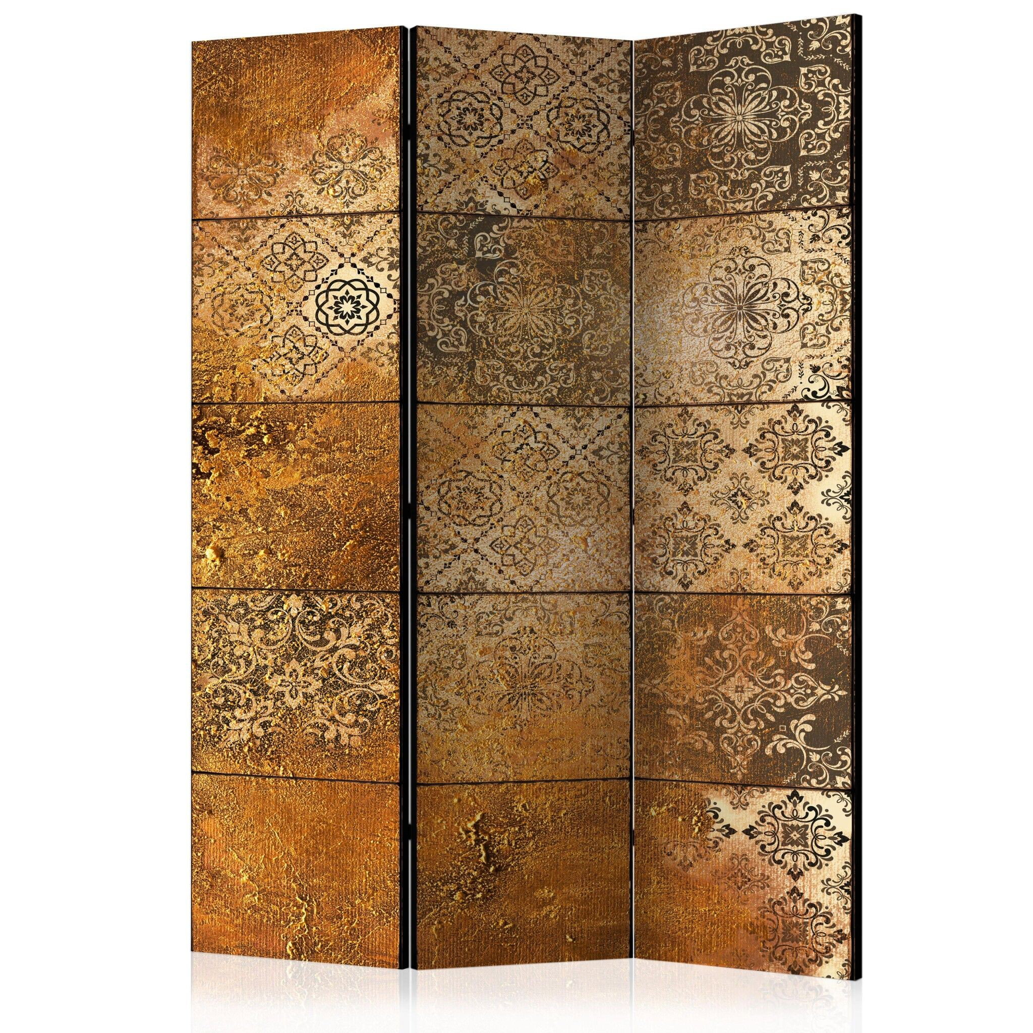3-delad ljuddämpande rumsavdelare – Old Tiles (135x172cm)