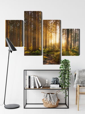 Ljuddämpande tavla - Sunset in the forest