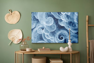 Ljuddämpande tavla - Abstract agitated waves