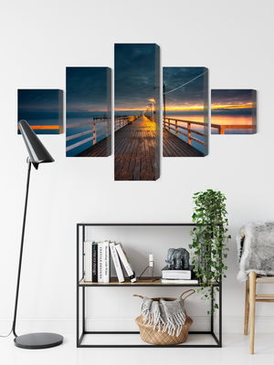 Ljuddämpande tavla - Evening view of the wooden