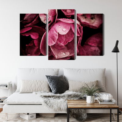 Ljuddämpande tavla - Peony flowers close up 3d