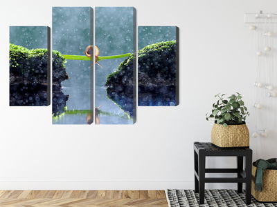 Ljuddämpande tavla - Snail in the rain