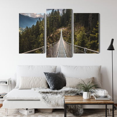 Ljuddämpande tavla - Suspension bridge in a 3d