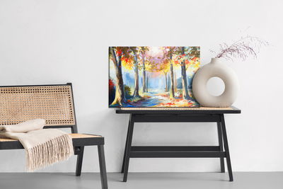 Ljuddämpande tavla - Colorful forest landscape